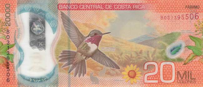 20000 Colones Costa Rica 14.09.2018